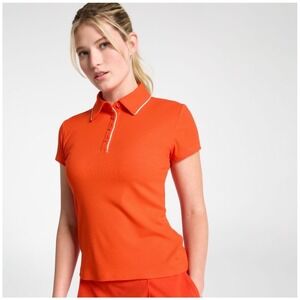 CALIA Women Golf Rib Short Sleeve Polo Fresh Red WCG11060F XS NWT